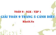 Giải Toán 9 trang 5 Cánh Diều Tập 1